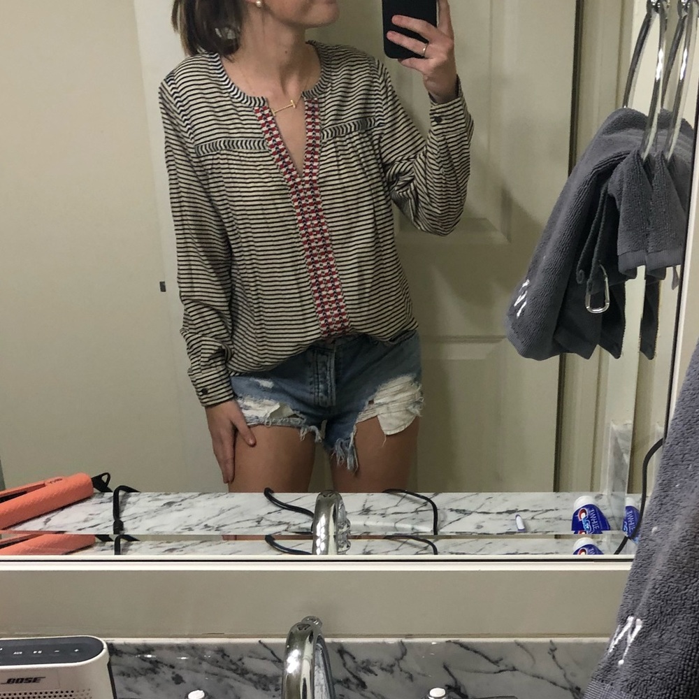 Anthropologie stripped long sleeve